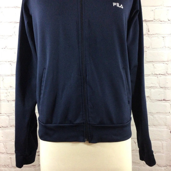 Vintage 1990’s FILA Full Zip Blue Athletic Track Jacket with Pockets Size … - Picture 3 of 8